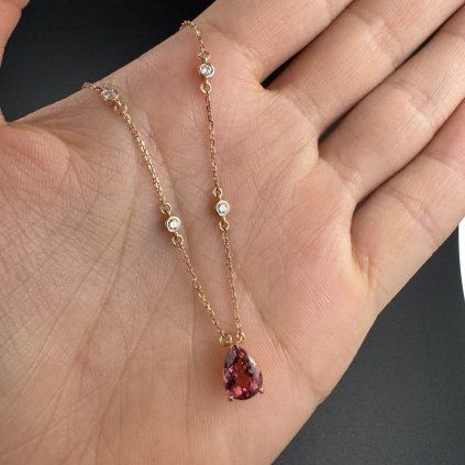 Pink Tourmaline Necklace